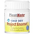 Plastikote B5W 59 ml Enamel Paint Bottle - Flat white B5