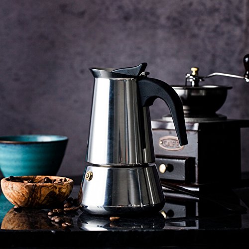 spécifications acier inoxydable Style européen Moka Argenté café pot-A