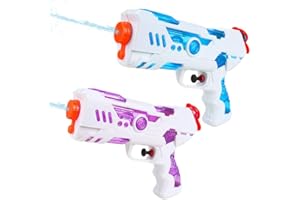 SINWIND 2 Pack Pistola de Agua Pequeña, 250ml Juguete Pistolas de Agua Niños, Juguetes de Fiesta Verano Piscina Playa para Niños