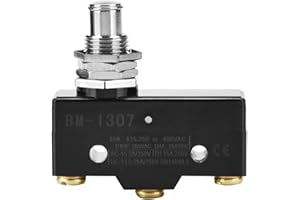 TELITUNY Micro Interruptor General 15A, émbolo de Montaje Panel CE, Interruptor Presión Normalmente Abierto Límite Momentáneo Interruptor Viaje Eléctrico de Final de Carrera para Circuito Electrónicos (1307)