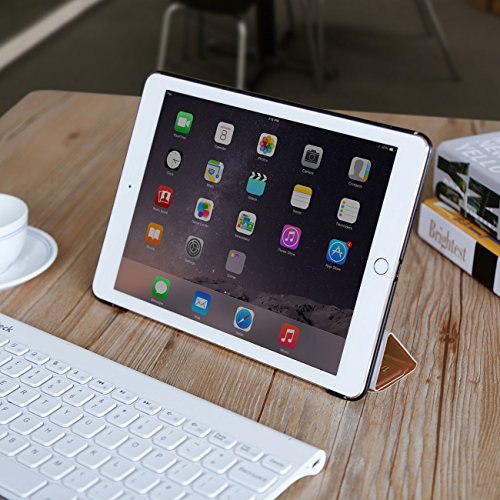 Inateck iPad Air 2 Hülle – Ultra Slim Ledertasche Smart Cover mit Magnetischer Auto Sleep Wake-up Funktion für iPad Air 2/ iPad 6. Generation, Braun - 6