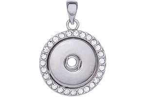 Morella click-button bretelles – Pendentif avec pierres de zircone pour click-button