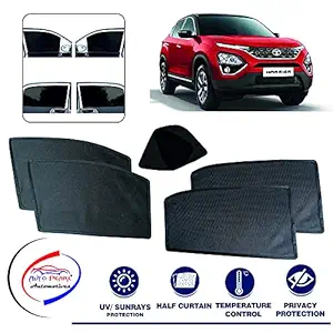 Auto Pearl Z Black Window Plug-in Half Sun Shades Car Curtain for - Harrier - Set of 6 Pcs