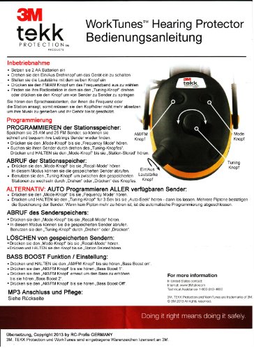 Original 24db PELTOR/3M Digital Radio Gehörschutz Kopfhörer mit VOICE Assistent und Smartphone/MP3 Player Anschluss - 7