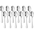 Meisha Teaspoons, Stainless Steel Tea Spoons Mirror Polishing Spoon Set Dishwasher Safe, Set of 12 - Silver
