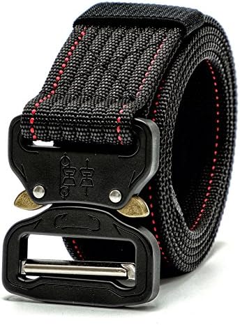 Crysel Tactical Belt Nylon Heavy Duty Waist Belts with Metal Cobra Buckle for Men and Women 1.5"