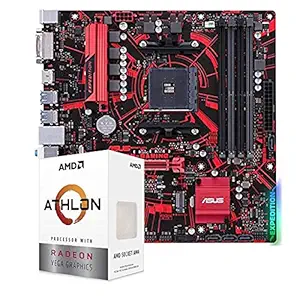 AMD Athlon 3000G Desktop Processor 2 Cores 4 Threads 5MB Cache Bundled with EX-A320M Gaming Motherboard