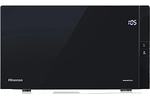 Hisense H25MOBS4HGI cyfrowa kuchenka mikrofalowa z grillem, 25 litrów, 1000 W, ekspert inwerterowy, szybkie rozmrażanie, równomierne ogrzewanie, cicha, powłoka ceramiczna, szkło premium, tryb ECO