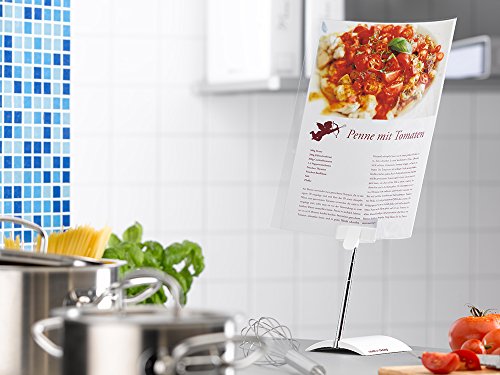 Cookandkeep® Rezepthalter Ergonomisch Höhenverstellbar Notizhalter Kunststoff Hochglänzend Weiß - 2