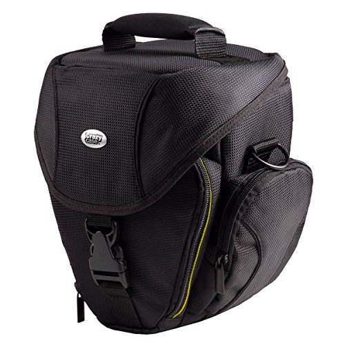 CrazyCase   Cybertech L Colt sacoche pour appareil photo reflex num  rique   SLR Camera Case en NOIR   JAUNE compatible avec  Canon EOS 5D Mark II  III  6D  7D  60D  70D  100D  650D  600D  700D  1100D  1200D  1DX  1DC   Nikon D610  D600  D800  D5300  D7000  D7100  D5100  D5200  D5300  D3100  D3200  D3300  D300S  Df  D4  D3X  D90   Sony Alpha A99  A77  A65  A58  A57  A55  A37  A380  A900  A3000  A5000  DSC-RX10  NEX-3N   Samsung Galaxy NX  NX20  NX30   PANASONIC G5  G6  GX7  GH4  GH3