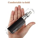 E Zigarette Starterset LoVaper® 60W Mod kit, 2200mAh Akku, Top Refill 0.3ohm/2.0ml Verdampfer Tank, TC (Temperaturregelung) Box Mod mit 18650 Integriertem Batterie, E Shisha Ohne Nikotin (Schwarz) -