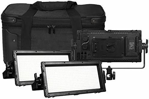 ILED Ultra-Bright C500S LED Bi-Color Dimmable Panel 3-Light Kit with V-Mount Plate and SMART SYNC Control + F-V Converter Adapter