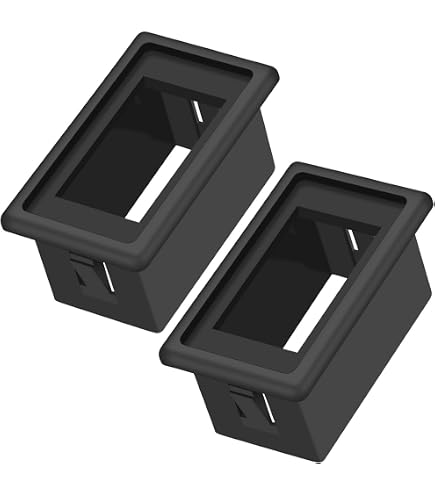 Support De Panneau D'interrupteur à Bascule 2 Voies – Aluminium Anodisé Noir étanche, Avec Vis, Pour Voiture, Bateau, Camping-car, SUV, VTT, UTV