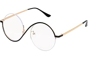 Fogcosy 1 Pcs Elphaba Glasses - Elphaba Costume Accessories, Cosplay Eyewear, Witch Costume Accessories Metal Frame Round Glasses Witch Cosplay Eyeglasses