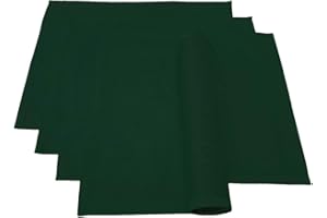 LEMOS HOME Platzset Tischset Platzdeckchen 4 Stück ca. 46 x 36 cm aus Baumwolle Viele Farben (Dunkelgrün)