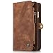 Produktbild INFLATION iPhone/Samsung Leder Handytasche Case Hülle Geldbörse mit Kartenfach abnehmbar Magnet Handy Schutzhülle für Samsung Galaxy S8 Plus in Braun