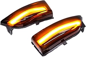 WEPARTICULAR Dynamiczny kierunkowskaz LED w lusterku bocznym sekwencyjny wskaźnik migacza Compatible for Fordem Ranger T6 2012-2019 Raptor/Wildtrak Everest U375/UA 15-19 LED kierunkowskaz zestaw lamp dla 2 osób