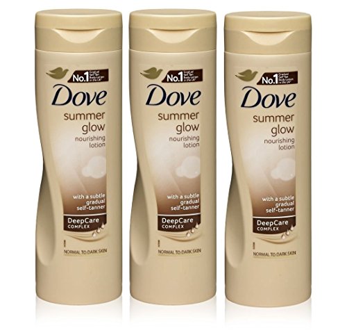 3x Dove Sommer Glow Body Lotion für normale bis dunkle Haut 250ml