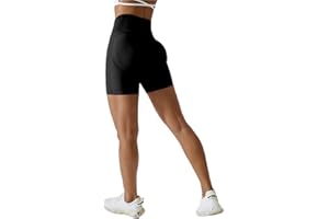 Arkim Sport Shorts Damen, Scrunch Butt High Waisted Kurze Sporthose Damen, Push Up Booty Nahtlos Biker Yoga Leggings Fitness Gym Shorts
