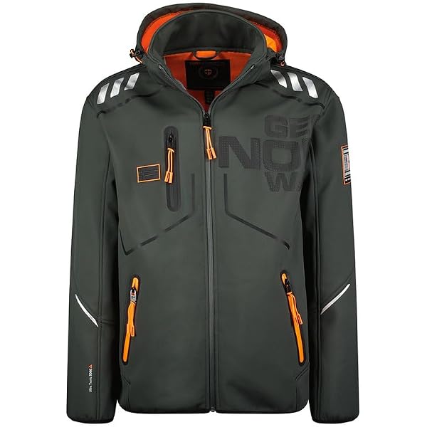 Giacca Softshell Uomo Geographical Norway Romano - Impermeabile Con Cappuccio - Trekking Autunno Inverno