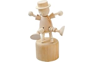 Qixuer 1 Pièce Mobile Marionnette Bureau Figurine Ornements,Dessin Animé Oeuvre Figurine Ornements Clown Statue Artisanat Jouet Chambre D'enfants Décorations pour Cadeaux de Noël Anniversaire