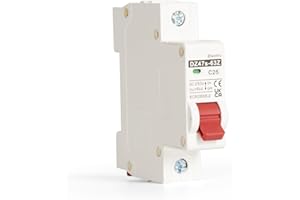 DEWIN Disyuntor, Interruptor Automático 1P 25A DC 250V Interruptor Automático Solar Miniatura Interruptor de Protección de Sobrecarga Interruptor de Aire para Sistema Fotovoltaico de Energía Solar