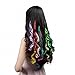 FESHFEN 10 Pcs Light Purple Curly Wave Clip on in Hair Extensions Hairpieces 18 Inches Long Remy Hair Colored Party Highlights Hair Accessories DIY Hair Decoration Cosplay with Gift Hairpin