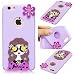 Produktbild Everainy iPhone 6/iPhone 6S Hülle Silikon Bumper Gummi Neu Cover Hüllen Kompatibel für iPhone 6/iPhone 6S Handyhülle Stoßfest TPU Stoßstange Candy Farbe Schutzhülle (Lila/Mädchen)