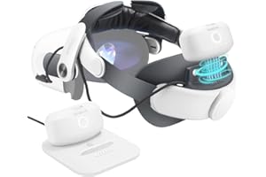BOBOVR M2 Plus Head Strap Twin Battery Combo compatibile con Quest 2, stazione di caricamento della banca di potere VR/Dock con B2 Battey Pack, sistema di alimentazione a ricircolo
