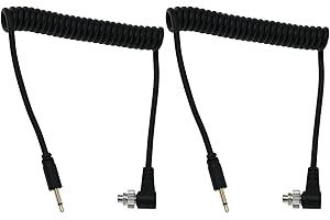 YINETTECH Lot de 2 câbles de synchronisation pour flash 2,5 mm vers CL-PC 30–100 cm pour appareil photo clignotant