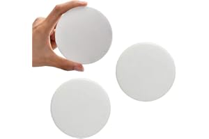BEIKALONE Almohadillas de tope de manilla de puerta redondas de caucho suave con autoadhesivo (grandes, redondas, diámetro de 8 cm)