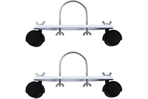 DRHOMEAM 2 soportes de polea móvil para radiador lleno de aceite, giratorio de 360 °, soporte de calentador eléctrico, soporte de polea giratoria o radiador accesorios de calentador de aceite móvil (negro)