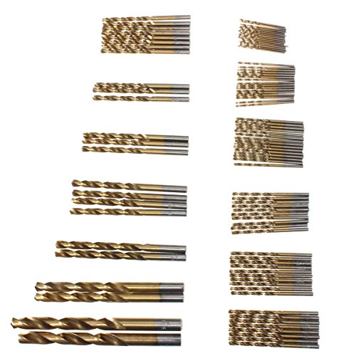 Drillpro HSS Bohrer Set 99 tlg.Titanium Metallbohrer Spiralbohrer Handspiralbohrer 1.5mm – 10mm - 2