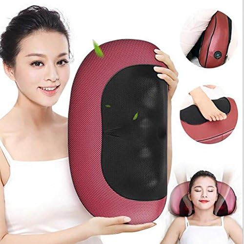 LL-Cervical spine Shiatsu Kneading Massager with Heat Vibration,Deep Kneading to Relieve Pain, Portable,Kneading Massage Pillow With