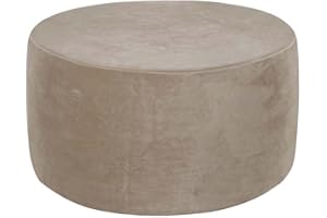 HOOWARM Velvet Ottoman Slipcovers /Cover ，Round Stretch Footstool Cover, With Elastic Bottom ， Modern Dustproof Foot Stool Covers Removable Washable Large Anti-Slip Pouffe Cover ( Color : A1 , Size : 60-73cm/