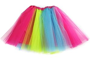 Msrlassn Gonna Tutu Donna Classico Elastico 4 Strati Tutu Gonna in Tulle per Vestito Festa Danza