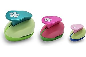 VSREI Punch a forma di fiore a cinque petali, perforatore a motivi per artigianato, scrapbooking, foto, biglietti d'auguri, 9/16/25 mm, perforatrice di carta fiore a cinque petali (colore casuale)