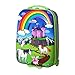 Produktbild Karry Kinder Koffer Reisekoffer Trolley Hartschalen Handgepäck Mädchen LED Skater Rollen Einhorn Unicorn 819