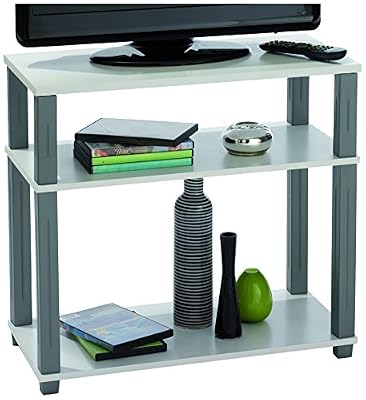Demeyere 229928 Polytub Meuble TV Midi Multiplis/Métal Blanc 60 x 29,5 x 57,3 cm