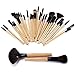 TopSuper 32PCs Professional Makeup Brushes Set Synthetic Kakubi Cosmetic Foundation Blending Blush Eyeliner Face Powder Mac Makeup Brush Kit with Leather Traverl Pouch Bag Case