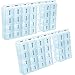 Produktbild 2 Stück Medikamentenbox 7-Tage mit 28 Fächer Pill-Box Pillendose Pillenbox Tablettendose