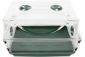 EarlyGrow Seed and Herb Domed Propagator and Germination Tray, Polypropylene (PP), Green, Medium with Side Extender