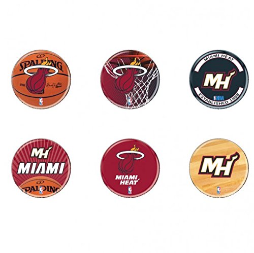 'officielle NBA Bouton 'Miami Heat, Badge, broches comme Lot de 6