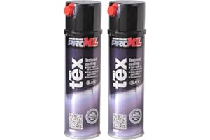 ProXL ProTex Black Textured Aerosol - 2 x 500ml | Spot Repair for Auto Plastics | Durable Finish | Suitable For Interior & Exterior | Easy To Use & Fast Drying | 2 Nozzles for Fine or Coarse Effect