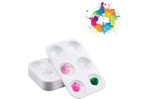 Armastuse 12 Mini Paletas De Mezcla, Bandeja De Colores, Paleta De Acuarela, PláStico, Pintura ArtíStica Y Clases De Manualidades, Paleta Blanca