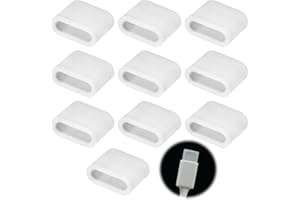 kiki fancy USB-C Schutzkappe 10er Pack, Staubschutzkappe USB-C Stecker Kunststoff Staubdichte Abdeckung des Datenkabels, Staubschutz des Ladekabels, Abdeckkappen für USB Typ-C (Transparent)