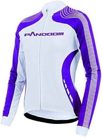 PANDOOM Outdoor Sports Womens Breathable Cycling Long Sleeve Jersey Bike Jersey