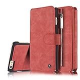 Miya System Ltd iPhone X Slim Smart Case,Miya Luxury PU Leather Retro Flip Smart Wallet Zipper Bag Stand with Credit Card Slots Magnetic Closure Protective Cover for Apple iPhone X - Pink