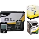 OPTIMA Kan Şekeri &Ouml;l&ccedil;&uuml;m Cihazı+ 1 Kutu Strip (50 Adet) + 1 Kutu Delme Iğnesi