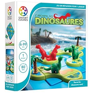 Smartgames – SG 282 FR – Archipiélago de los Dinosaurios – Juego de reflexión para niños, 1 Jugador